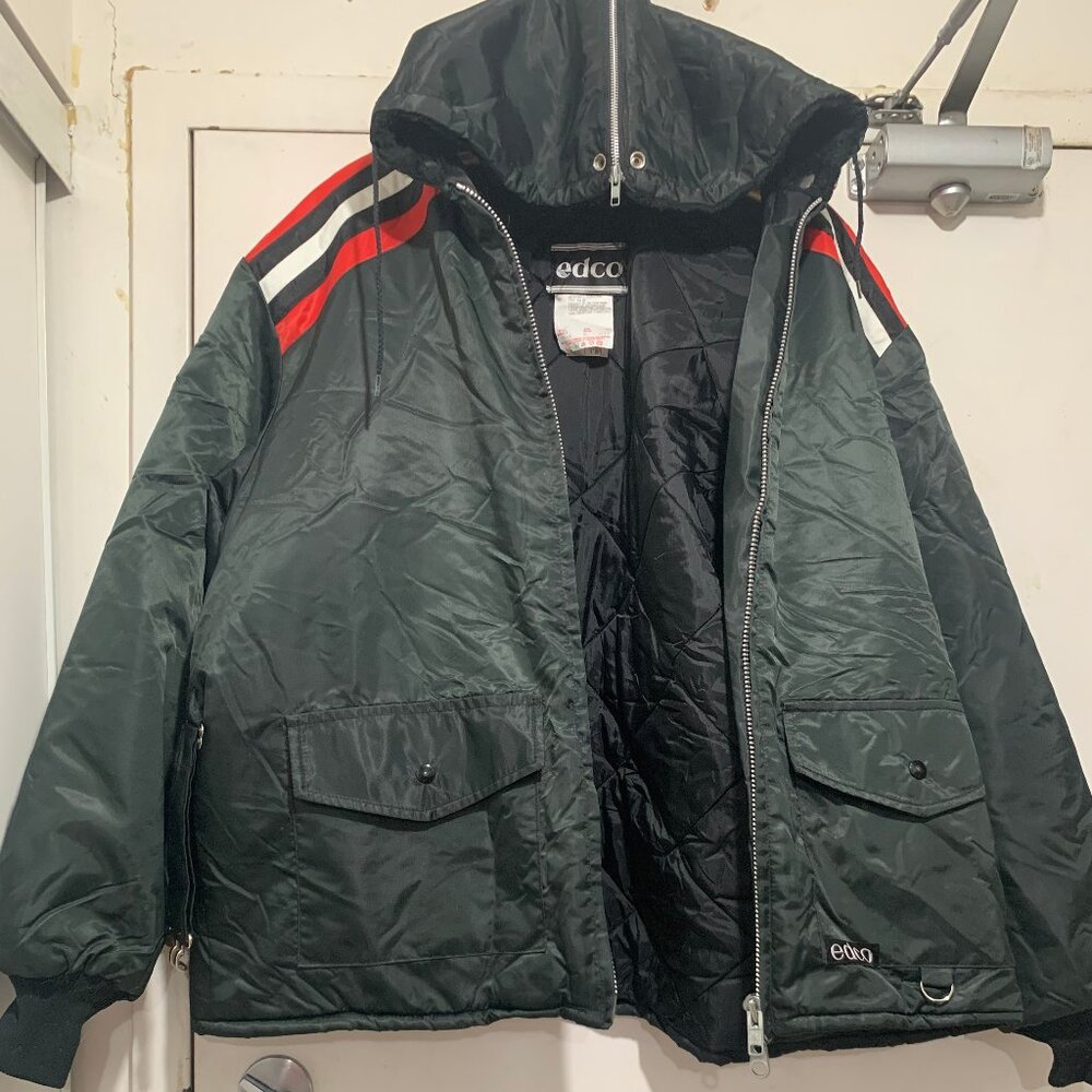 NEW VINTAGE EDCO SKI SNOWMOBILE HOODIE JACKETS SIZE XL